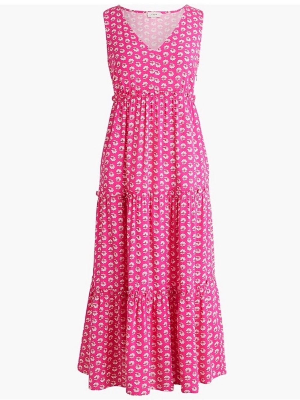 J.Crew Floral V neck maxi dress